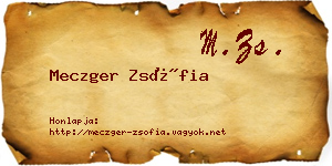 Meczger Zsófia névjegykártya